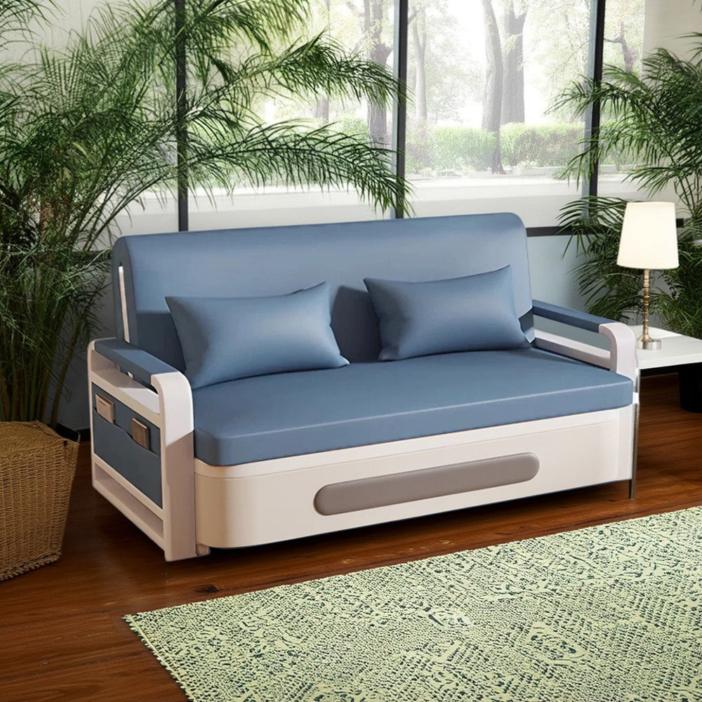 LIVARA 85/108/128/158cm Sofa Length Storage Carbon Frame Bed Built-in Steel - with Blue