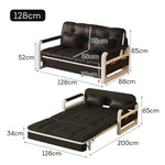 LIVARA 82/108/128/158cm Bed Sofa Length - with Steel Frame Storage Heavy-duty Built-in Black