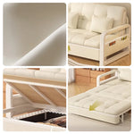 LIVARA 82/108/128/158cm with Length - Heavy-duty Steel Bed Storage Frame Sofa Built-in Beige
