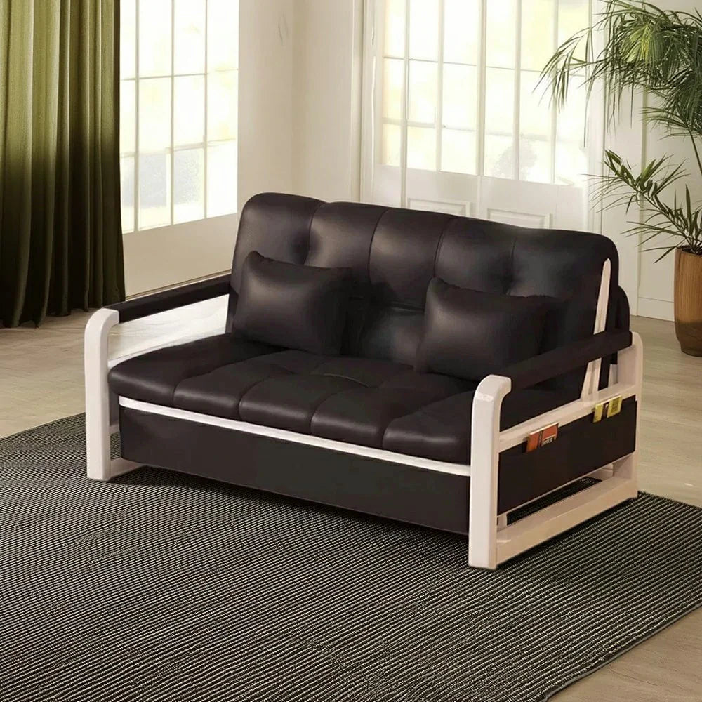 LIVARA 82/108/128/158cm Bed Sofa Length - with Steel Frame Storage Heavy-duty Built-in Black