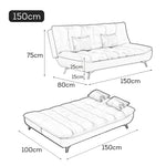 LIVARA 120/150/180/190cm Length - Fabric Convertible Cat Bed Sofa Claw Green