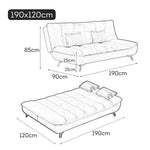 LIVARA 120/150/180/190cm Length - Fabric Convertible Cat Bed Sofa Claw Green