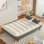 LIVARA 120/150/180/190cm - Claw Length Cat Sofa Convertible Fabric Bed Grey&White