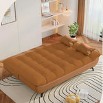 LIVARA 120/150/180/190cm - Bed Sofa Length Fabric Cotton-linen Orange