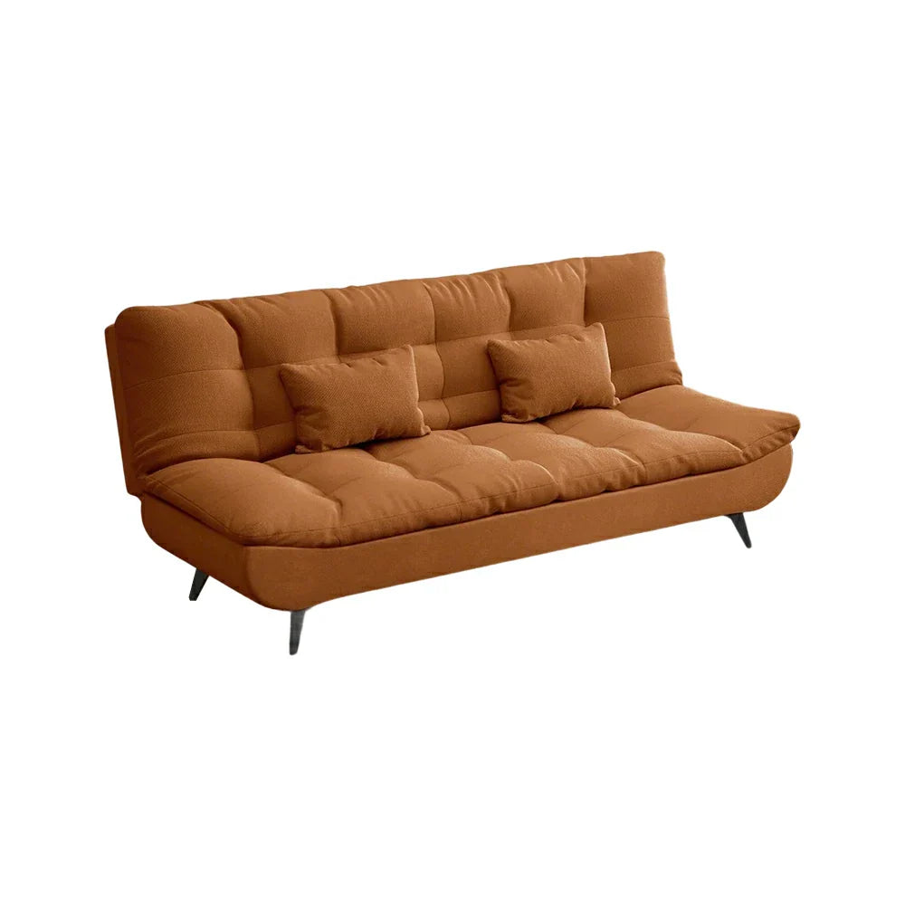 LIVARA 120/150/180/190cm - Bed Sofa Length Fabric Cotton-linen Orange