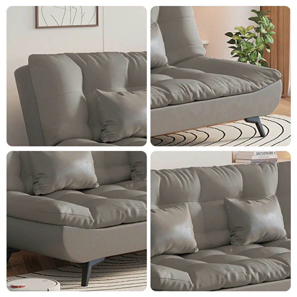 LIVARA 120/150/180/190cm Bed Claw - Cat Sofa Length Fabric Convertible Grey
