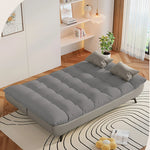 LIVARA 120/150/180/190cm Bed Claw - Cat Sofa Length Fabric Convertible Grey