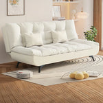 LIVARA 120/150/180/190cm Sofa Cat Claw Convertible Fabric Bed Length - Beige&White