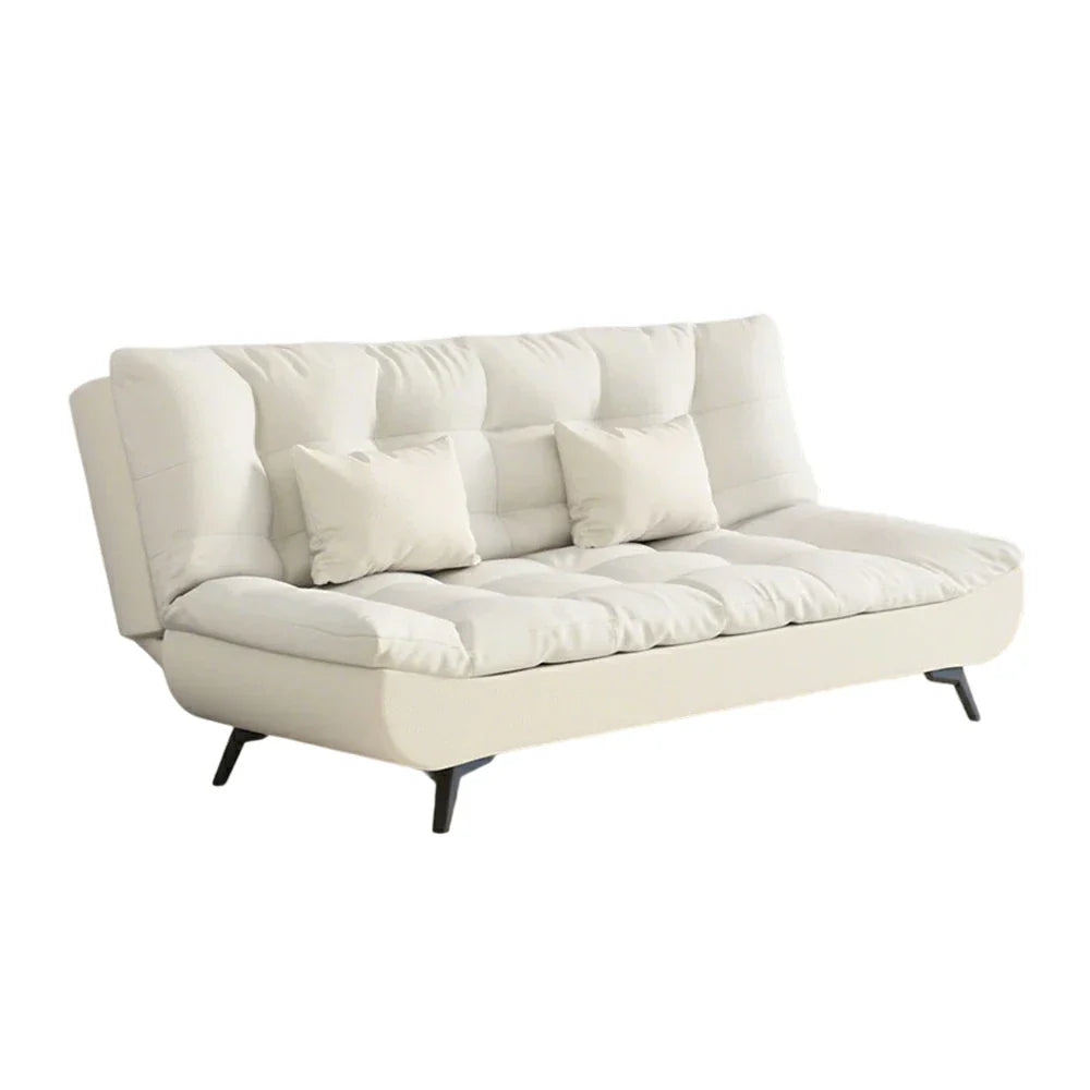 LIVARA 120/150/180/190cm Sofa Cat Claw Convertible Fabric Bed Length - Beige&White