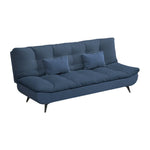LIVARA 120/150/180/190cm Cotton-linen Bed - Length Sofa Fabric Blue