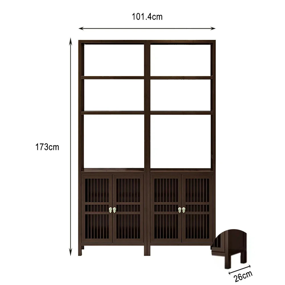 LIVARA Solid Doors, Wood or Single for Oriental Storage Style with Entryway Elegant Cabinet Wenge Living Double Room