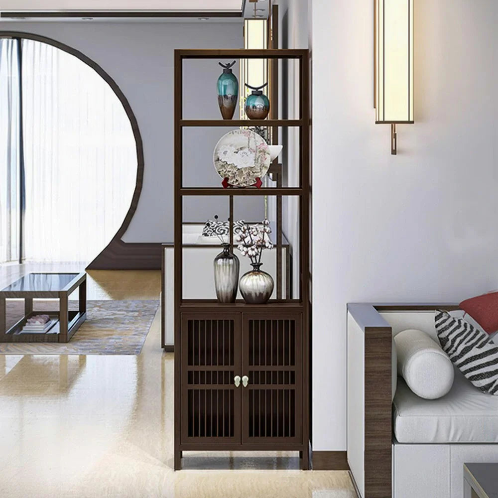 LIVARA Solid Doors, Wood or Single for Oriental Storage Style with Entryway Elegant Cabinet Wenge Living Double Room