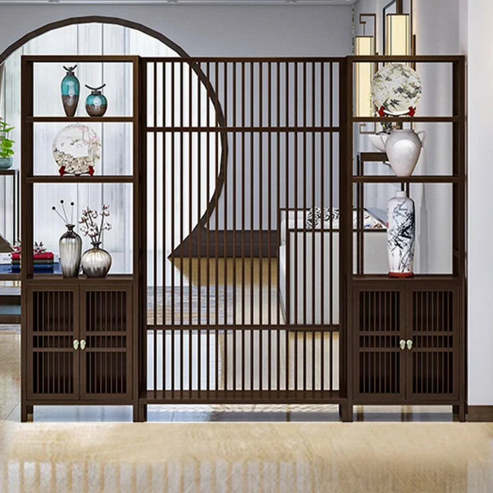 LIVARA Bamboo One Screen Door 91Cm 71Cm One Double Left Right Cabinet With Partition