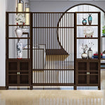 LIVARA Bamboo One Screen Door 91Cm 71Cm One Double Left Right Cabinet With Partition