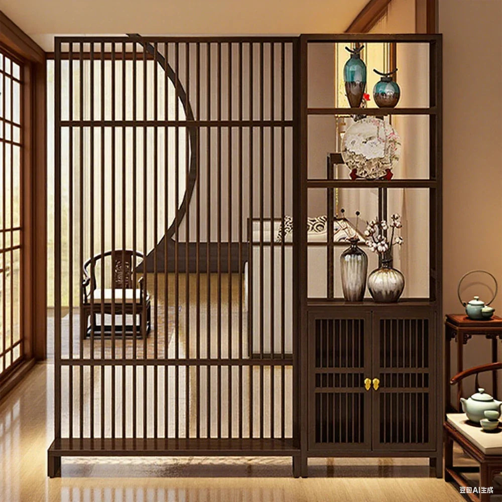 LIVARA Bamboo With Double Door Screen 71cm/91cm Cabinet Partition