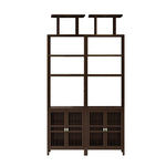 LIVARA Tall with Style for Wood Entryway, Wenge Living Room Solid Oriental or Doors, Storage Cabinet Double Elegant Hallway