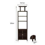 LIVARA Tall with Style for Wood Entryway, Wenge Living Room Solid Oriental or Doors, Storage Cabinet Double Elegant Hallway