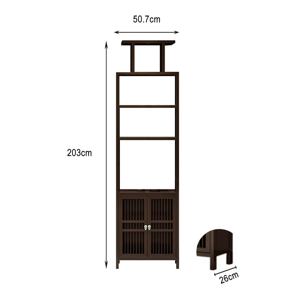 LIVARA Tall with Style for Wood Entryway, Wenge Living Room Solid Oriental or Doors, Storage Cabinet Double Elegant Hallway