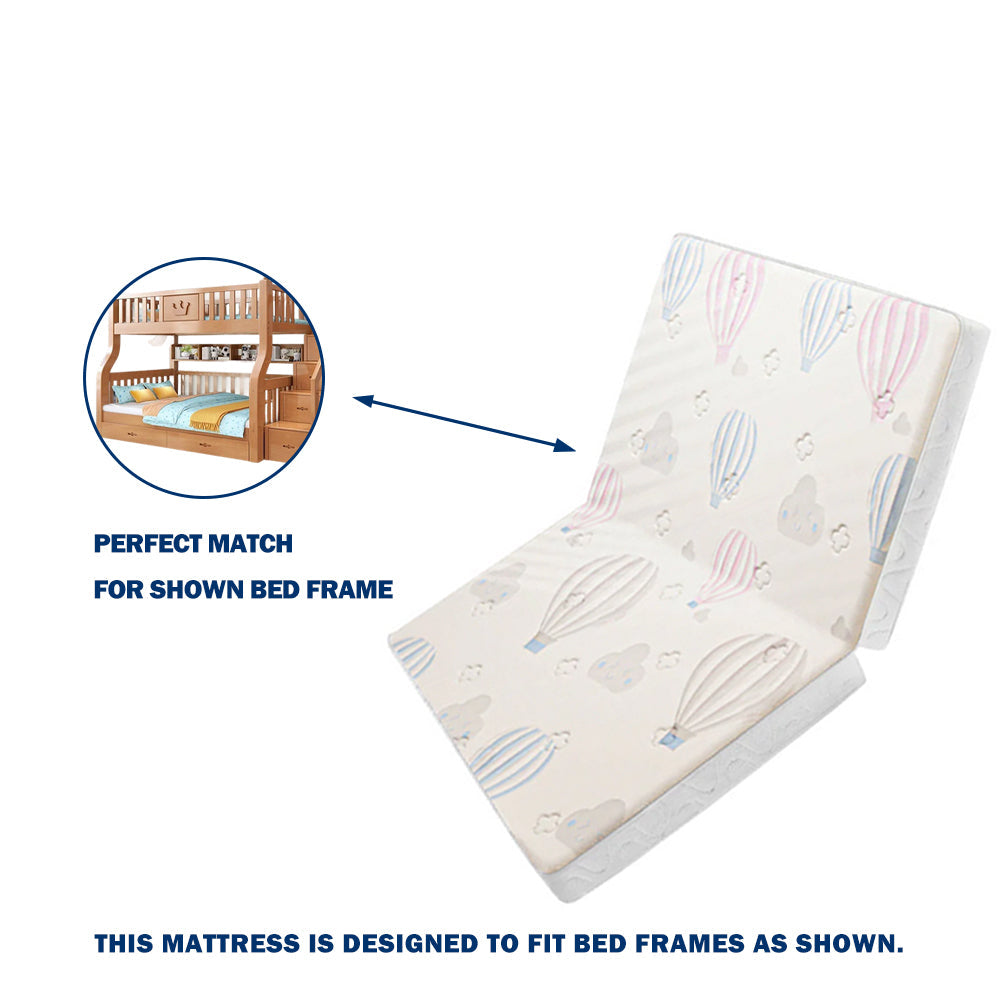 LIVARA Eco-friendly Coir Mattress for Foldable Frame Solid Synthetic Latex 1.5m Bunk Wood Cotton Bed