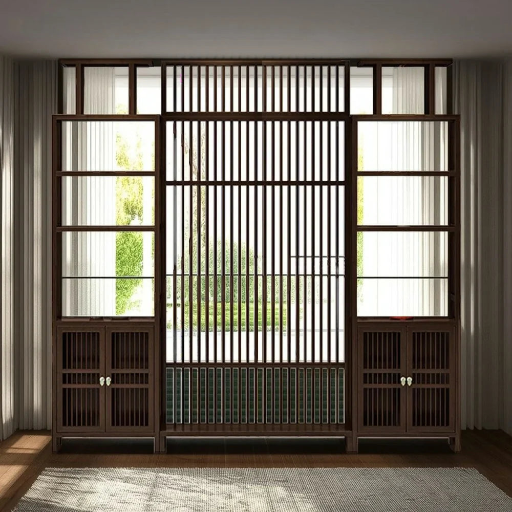 LIVARA Bamboo And Storage 91Cm Raises With 71Cm Two Cabinets Screens