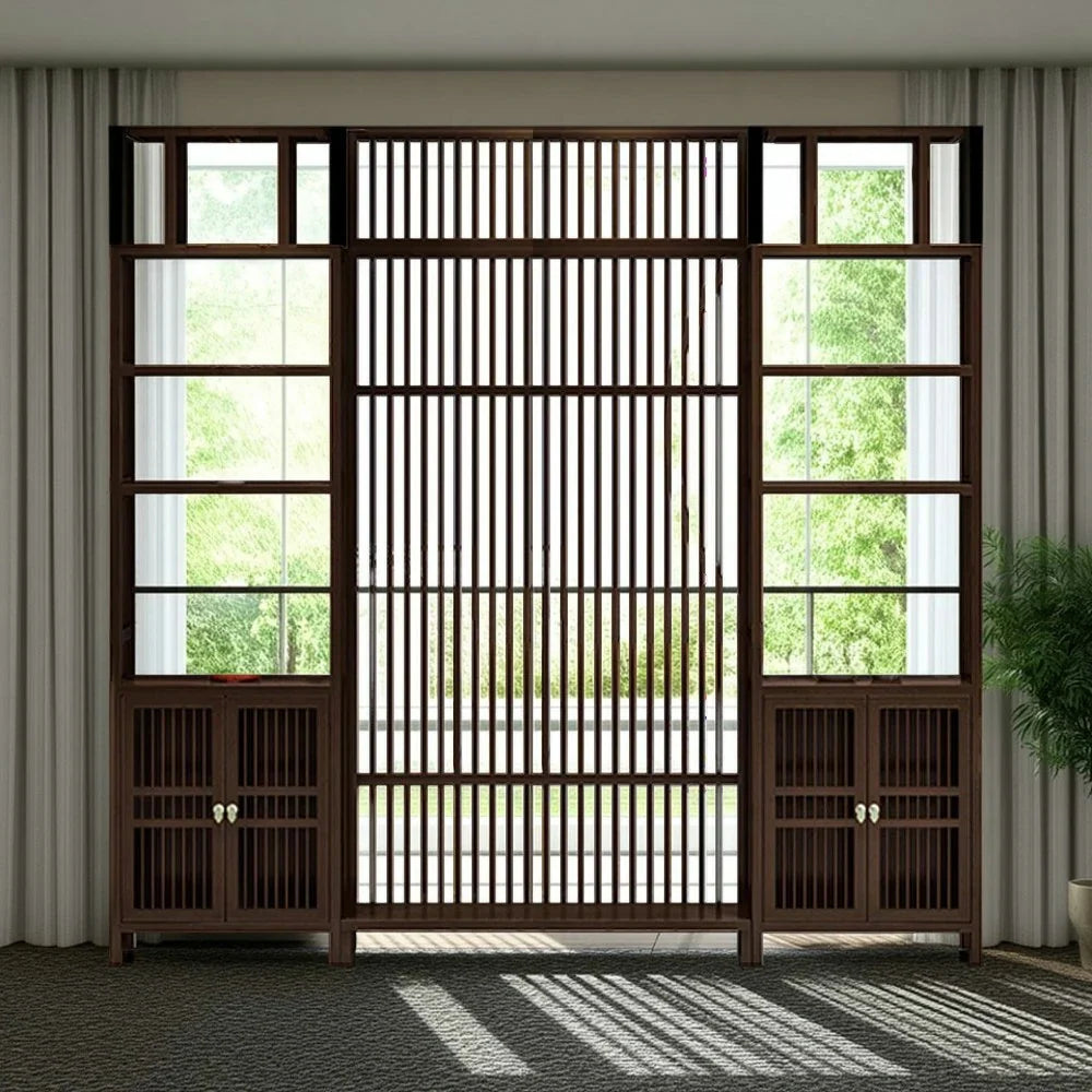 LIVARA Bamboo And Storage 91Cm Raises With 71Cm Two Cabinets Screens