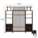 LIVARA Bamboo And Storage 91Cm Raises With 71Cm Two Cabinets Screens