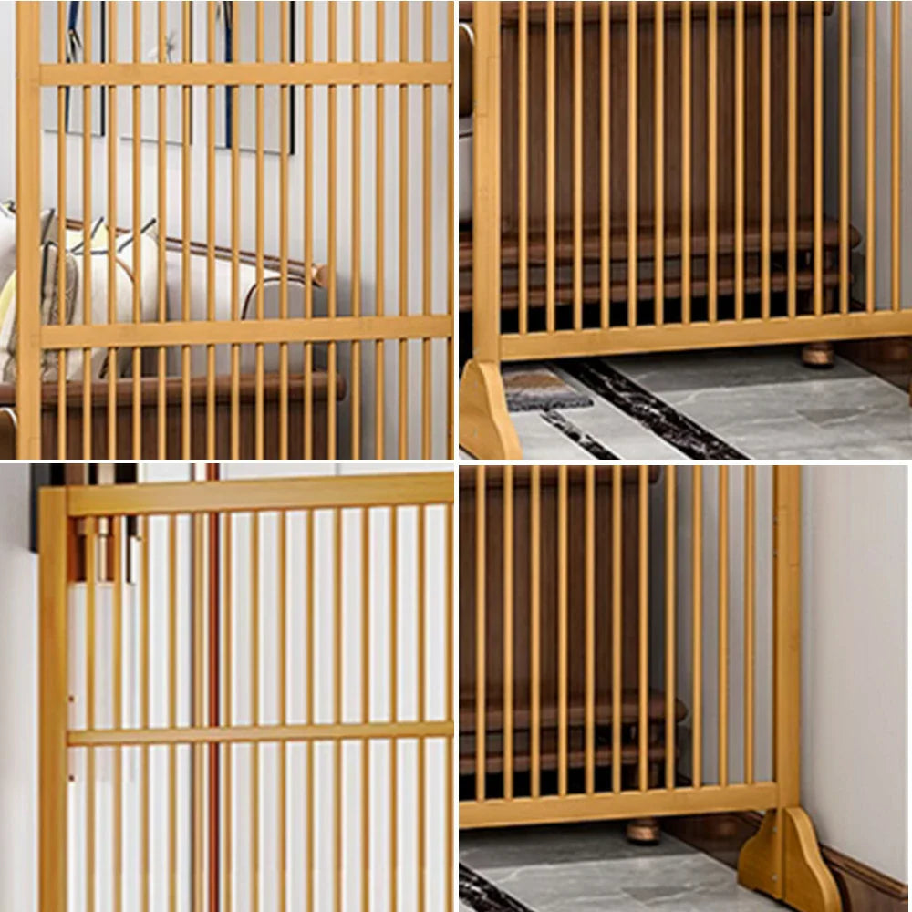 LIVARA Bamboo 71Cm Partition 100Cm Color High Wood Walnut Screen Color