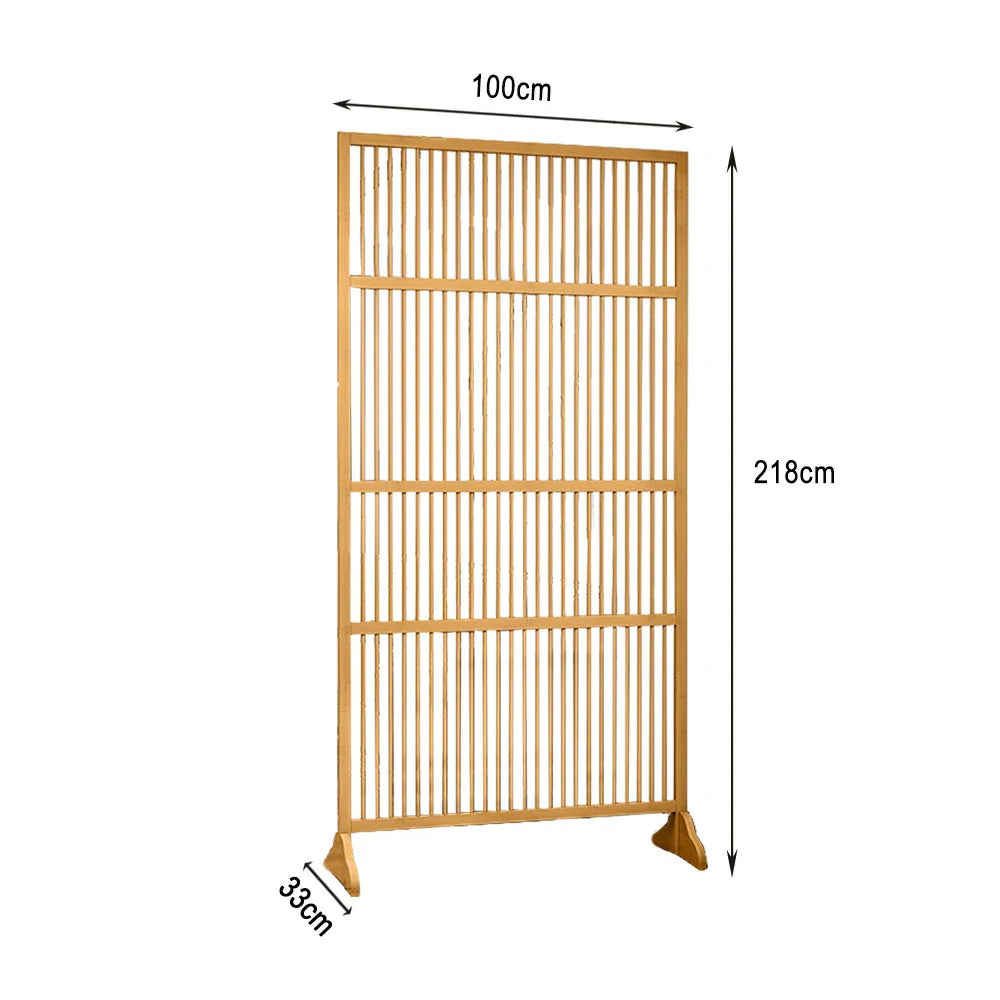 LIVARA Bamboo 71Cm Partition 100Cm Color High Wood Walnut Screen Color