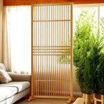 LIVARA Bamboo 71Cm Partition 100Cm Color High Wood Walnut Screen Color