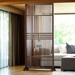 LIVARA Hollow Color/Walnut 72cm Wood Single Screen Partition Color