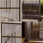LIVARA Hollow Color/Walnut 72cm Wood Single Screen Partition Color
