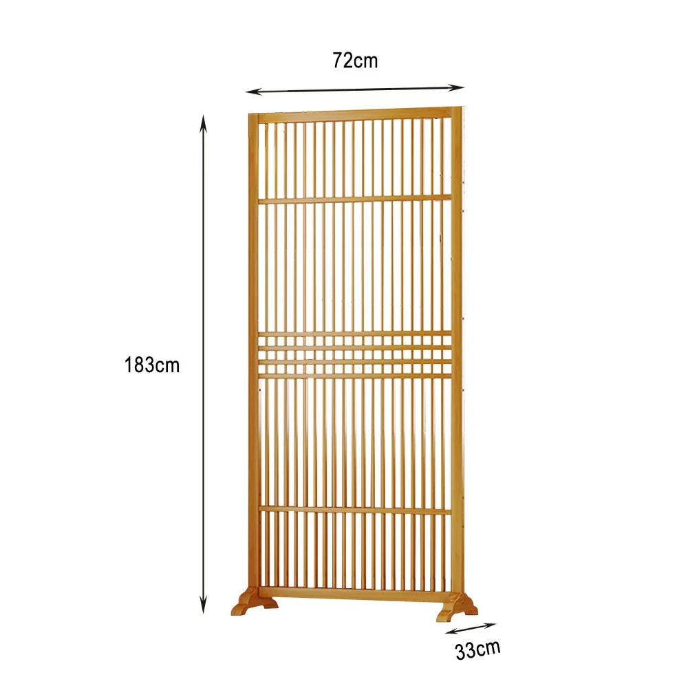 LIVARA Hollow Color/Walnut 72cm Wood Single Screen Partition Color