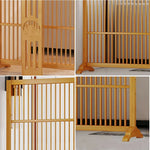 LIVARA Bamboo Wood With Partition Color/Walnut 144Cm Storage 72Cm Screen Platform Color