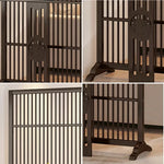 LIVARA Bamboo Wood With Partition Color/Walnut 144Cm Storage 72Cm Screen Platform Color
