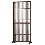LIVARA Hollow Color/Walnut 72cm Wood Single Screen Partition Color