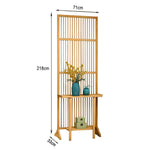 LIVARA Bamboo With 71Cm/100Cm Wood Partition Storage Platform Color/Walnut High Screen Color