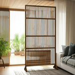 LIVARA Bamboo 71Cm Partition 100Cm Color High Wood Walnut Screen Color