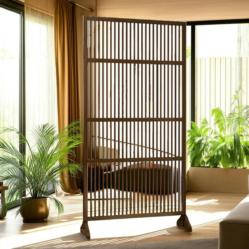LIVARA Bamboo 71Cm Partition 100Cm Color High Wood Walnut Screen Color