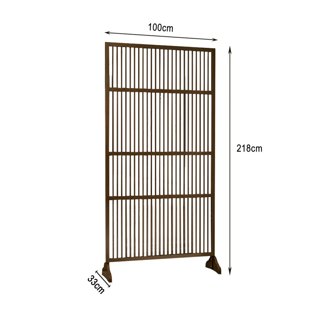 LIVARA Bamboo 71Cm Partition 100Cm Color High Wood Walnut Screen Color