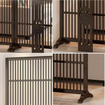 LIVARA Bamboo Wood With Partition Color/Walnut 144Cm Storage 72Cm Screen Platform Color