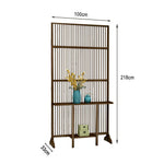 LIVARA Bamboo With 71Cm/100Cm Wood Partition Storage Platform Color/Walnut High Screen Color