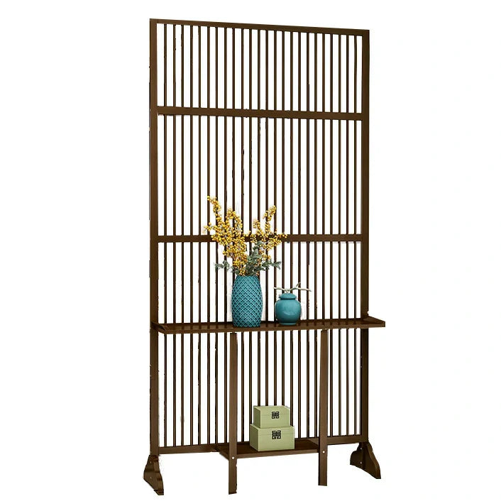 LIVARA Bamboo With 71Cm/100Cm Wood Partition Storage Platform Color/Walnut High Screen Color