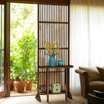 LIVARA Bamboo With 71Cm/100Cm Wood Partition Storage Platform Color/Walnut High Screen Color