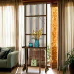 LIVARA Bamboo With 71Cm/100Cm Wood Partition Storage Platform Color/Walnut High Screen Color
