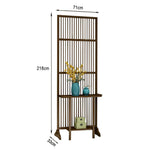 LIVARA Bamboo With 71Cm/100Cm Wood Partition Storage Platform Color/Walnut High Screen Color