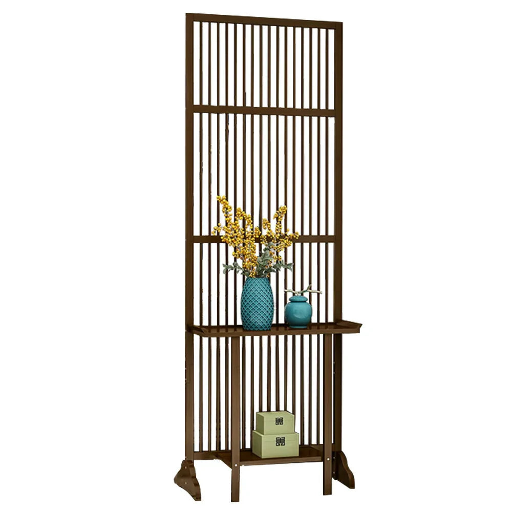 LIVARA Bamboo With 71Cm/100Cm Wood Partition Storage Platform Color/Walnut High Screen Color