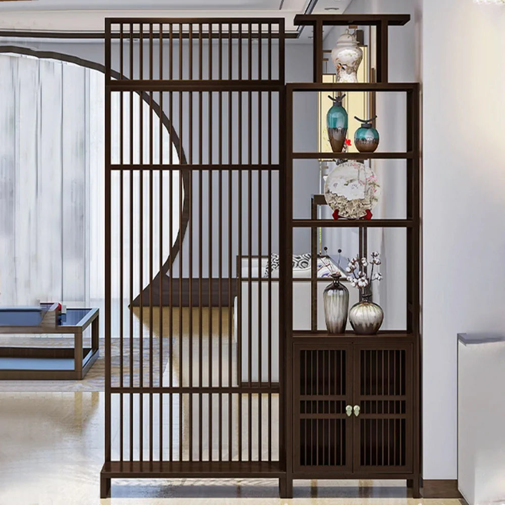 LIVARA Bamboo Screen Cabinet Storage Height And 71Cm With 91Cm Partitions