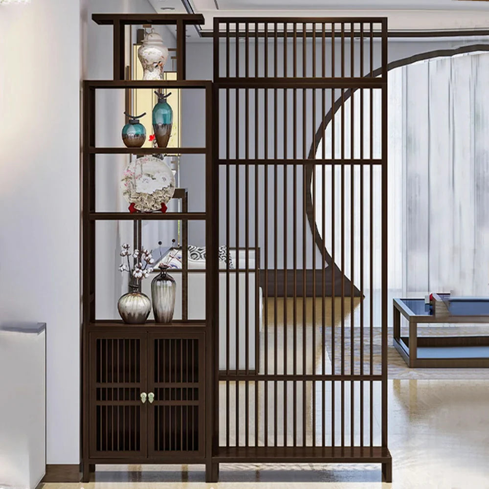 LIVARA Bamboo Screen Cabinet Storage Height And 71Cm With 91Cm Partitions