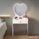 LIVARA 50CM Length Dressing Table With Mirror Heart-shaped Stool