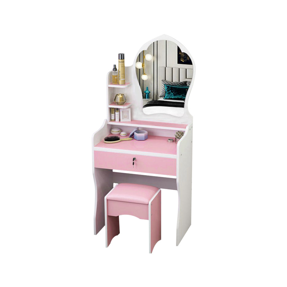 LIVARA 60CM Length With Mirror Princess Dressing Table Stool
